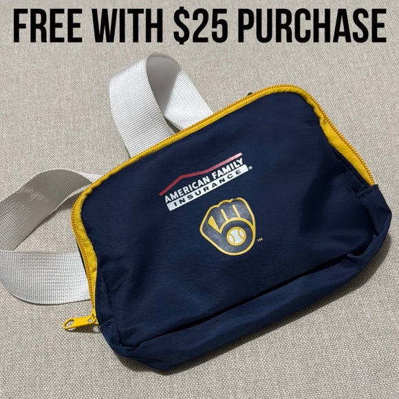 MLB Handbags - Free With $25 Purchase-Milwaukee Brewers Waist Bag/Fanny Pack-Unisex